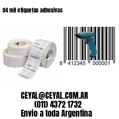 94 mil etiquetas adhesivas