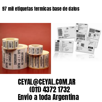 97 mil etiquetas termicas base de datos