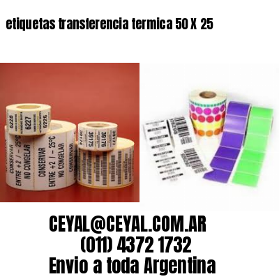 etiquetas transferencia termica 50 X 25