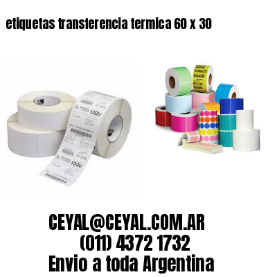etiquetas transferencia termica 60 x 30