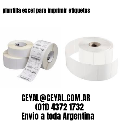 plantilla excel para imprimir etiquetas
