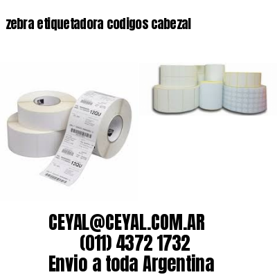 zebra etiquetadora codigos cabezal