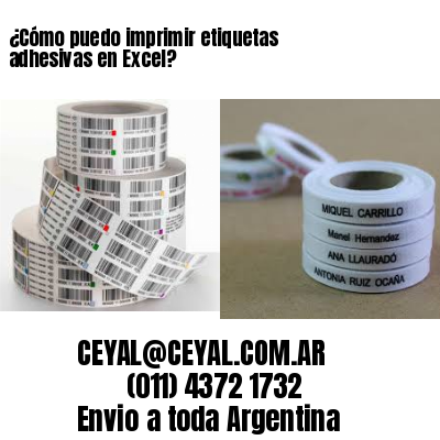 ¿Cómo puedo imprimir etiquetas adhesivas en Excel?