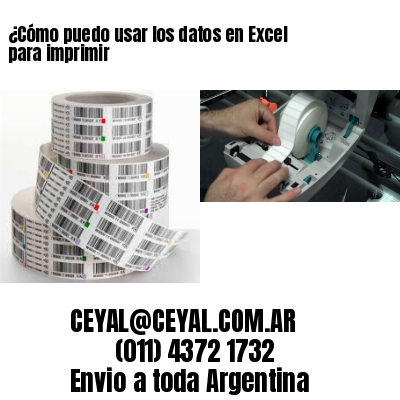 ¿Cómo puedo usar los datos en Excel para imprimir