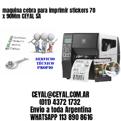 maquina cebra para imprimir stickers 70 x 90Mm CEYAL SA