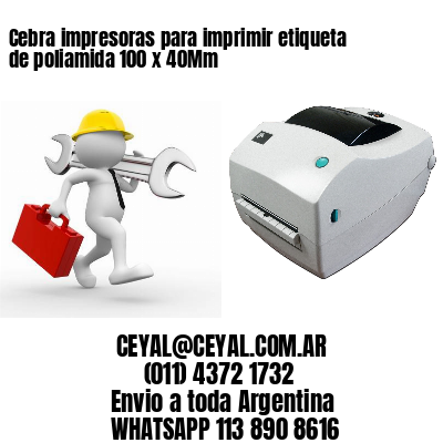 Cebra impresoras para imprimir etiqueta de poliamida 100 x 40Mm