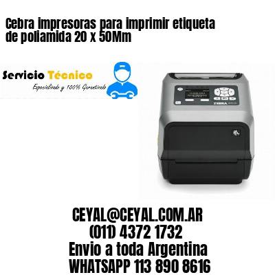 Cebra impresoras para imprimir etiqueta de poliamida 20 x 50Mm