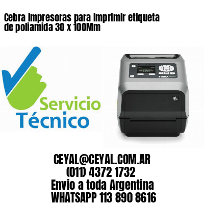 Cebra impresoras para imprimir etiqueta de poliamida 30 x 100Mm