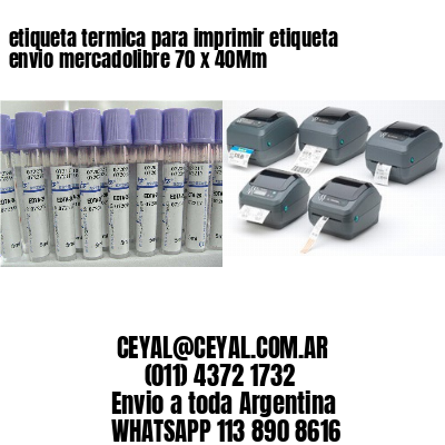 etiqueta termica para imprimir etiqueta envio mercadolibre 70 x 40Mm