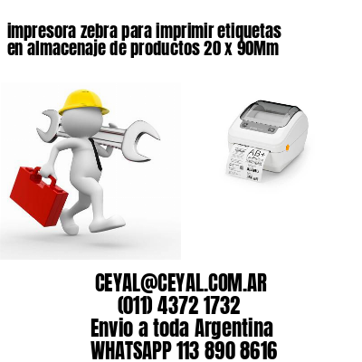 impresora zebra para imprimir etiquetas en almacenaje de productos 20 x 90Mm