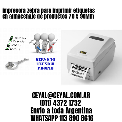 impresora zebra para imprimir etiquetas en almacenaje de productos 70 x 90Mm