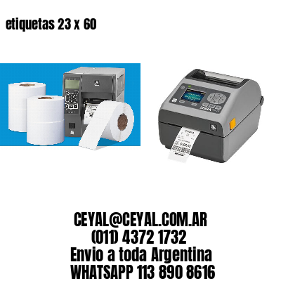 etiquetas 23 x 60