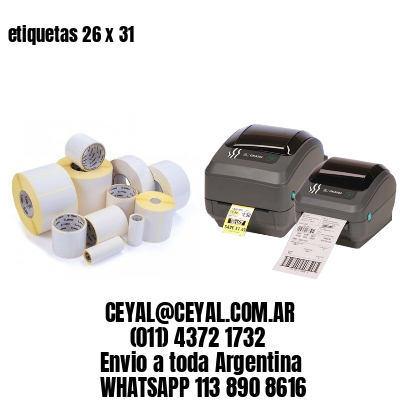 etiquetas 26 x 31