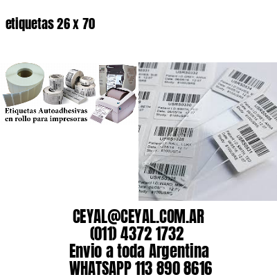 etiquetas 26 x 70