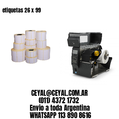 etiquetas 26 x 99