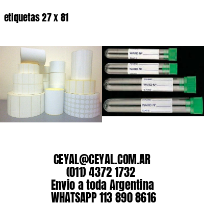 etiquetas 27 x 81
