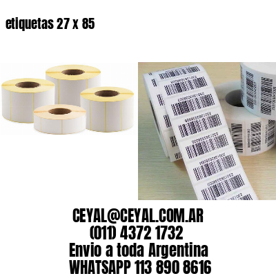 etiquetas 27 x 85