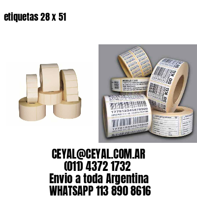 etiquetas 28 x 51