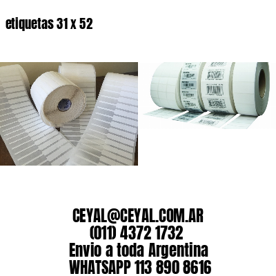 etiquetas 31 x 52