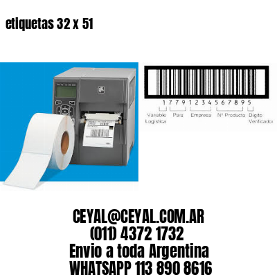 etiquetas 32 x 51