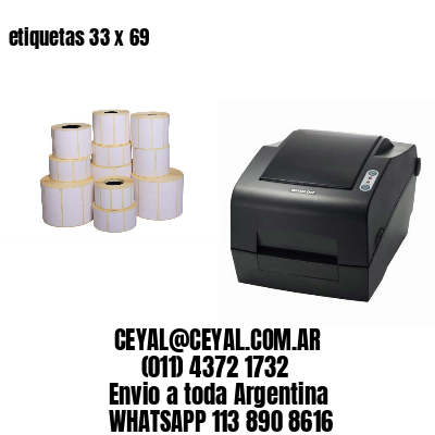 etiquetas 33 x 69