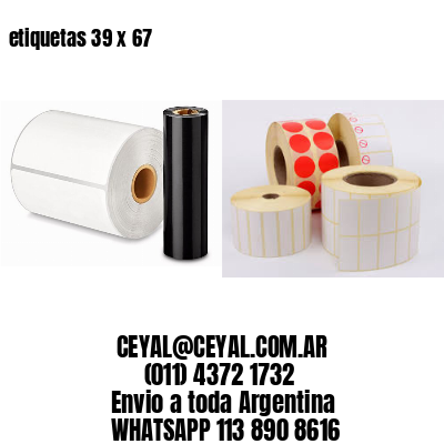 etiquetas 39 x 67