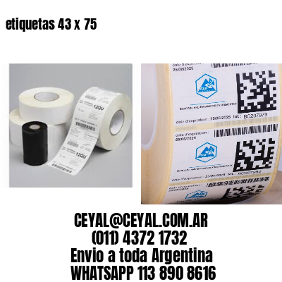 etiquetas 43 x 75