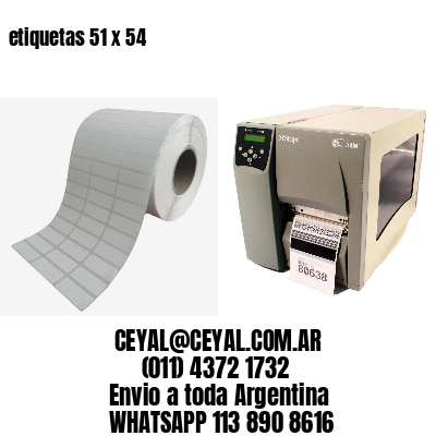 etiquetas 51 x 54
