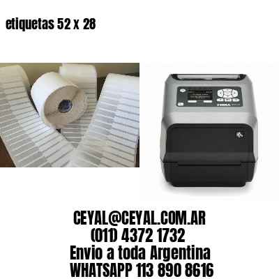 etiquetas 52 x 28