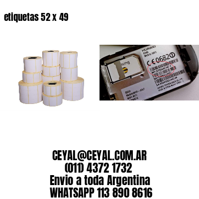 etiquetas 52 x 49