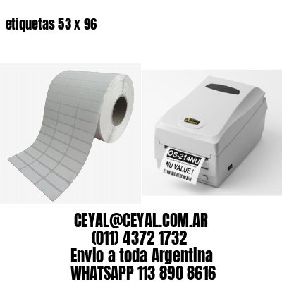 etiquetas 53 x 96