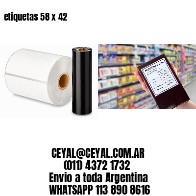 etiquetas 58 x 42