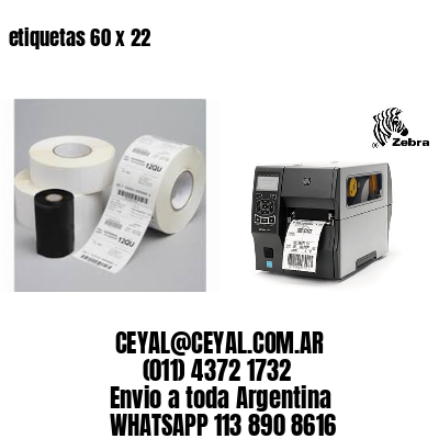 etiquetas 60 x 22