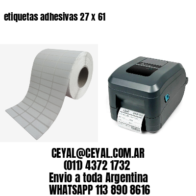 etiquetas adhesivas 27 x 61