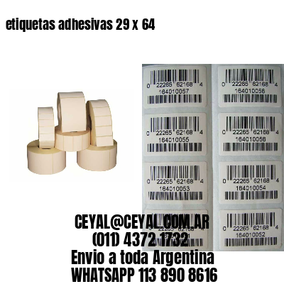 etiquetas adhesivas 29 x 64