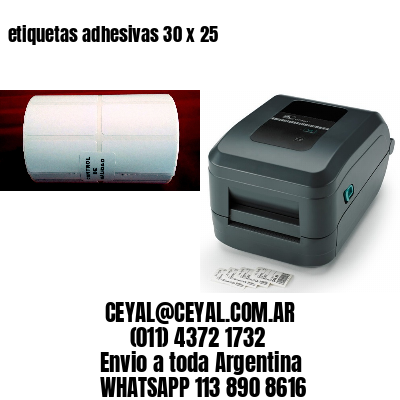 etiquetas adhesivas 30 x 25