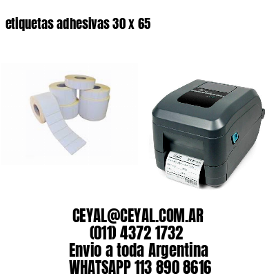 etiquetas adhesivas 30 x 65