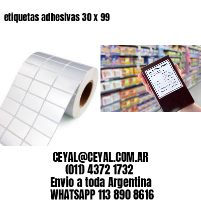 etiquetas adhesivas 30 x 99