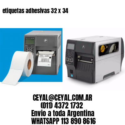 etiquetas adhesivas 32 x 34