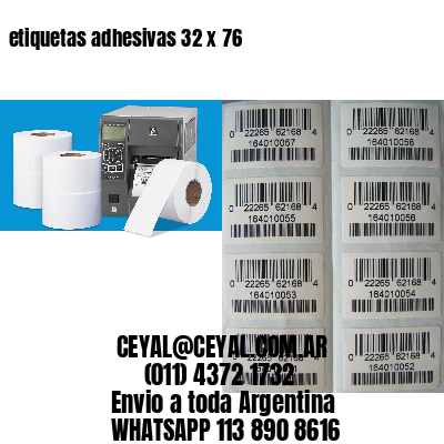 etiquetas adhesivas 32 x 76