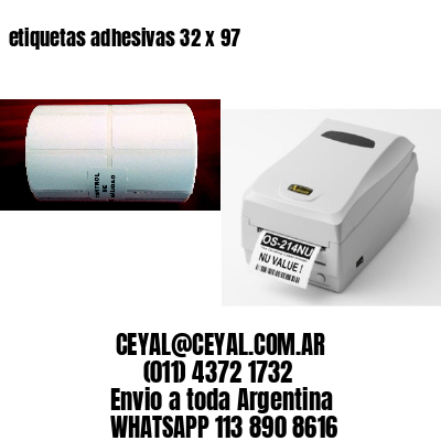 etiquetas adhesivas 32 x 97