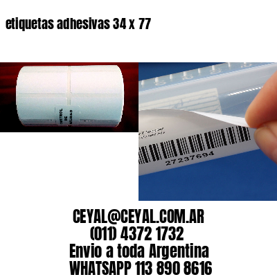 etiquetas adhesivas 34 x 77
