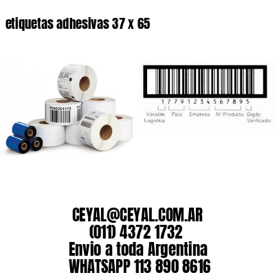 etiquetas adhesivas 37 x 65