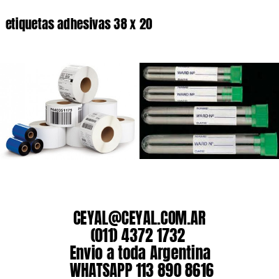 etiquetas adhesivas 38 x 20