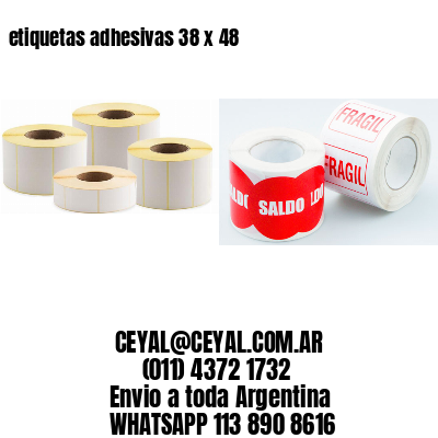 etiquetas adhesivas 38 x 48