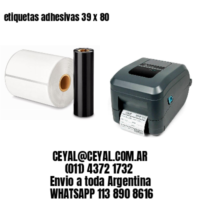 etiquetas adhesivas 39 x 80