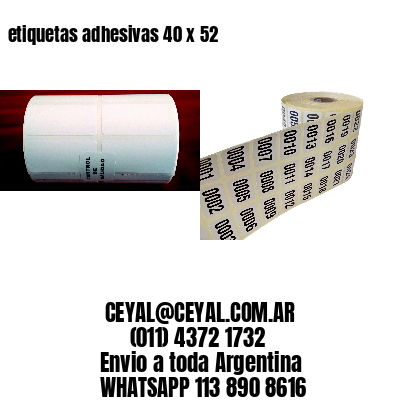 etiquetas adhesivas 40 x 52