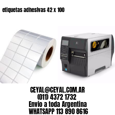 etiquetas adhesivas 42 x 100