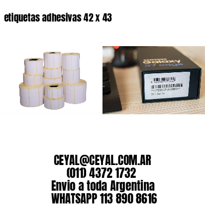 etiquetas adhesivas 42 x 43