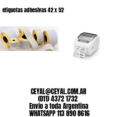 etiquetas adhesivas 42 x 52